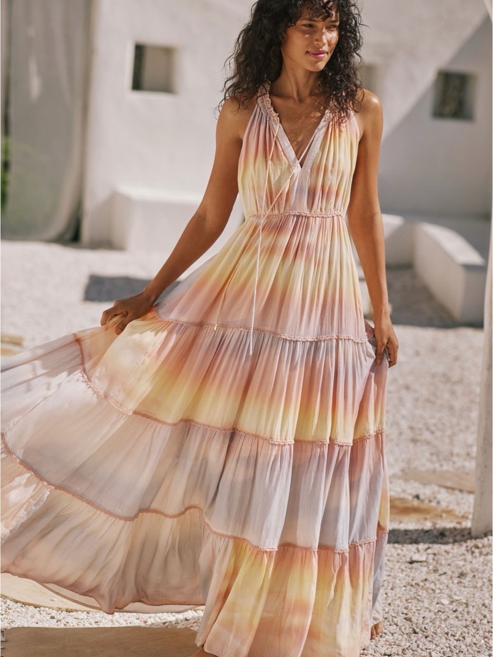 PQ Anthropology Tiered Maxi Dress